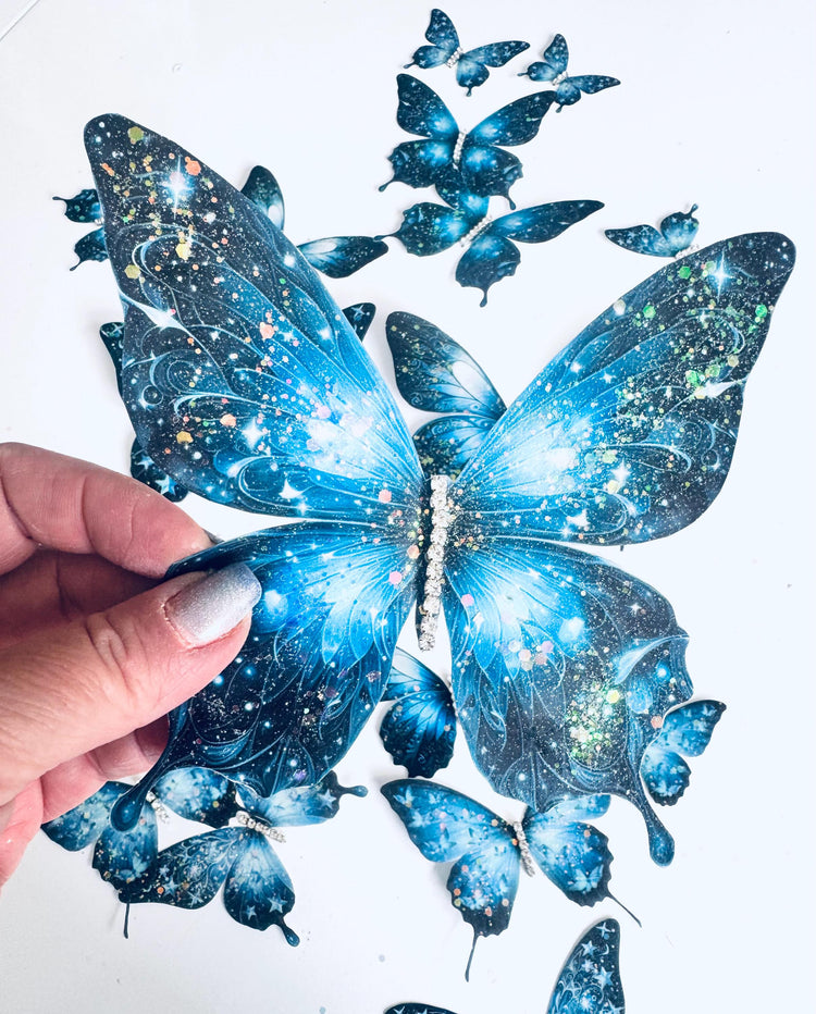 luxury blue butterflies