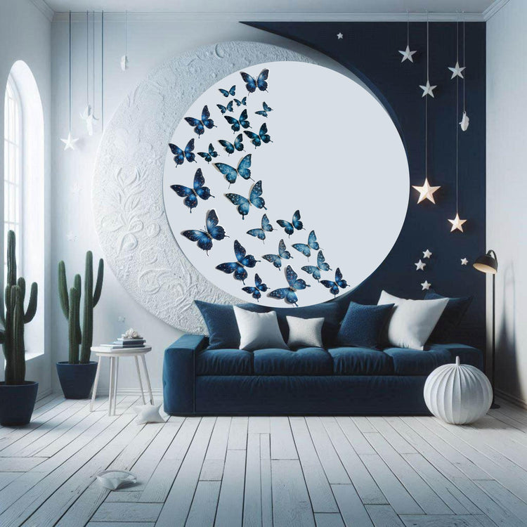 Midnight blue Moonlight butterflies