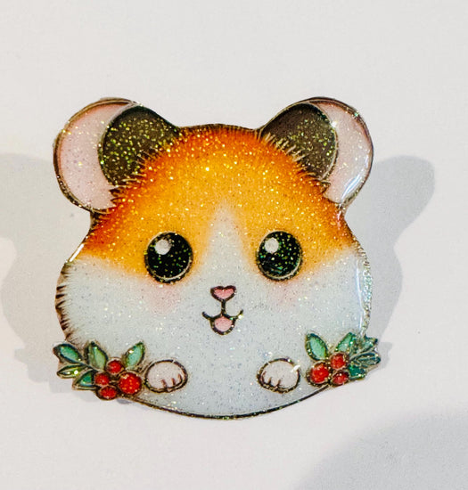 Cute hamster pig enamel Pin