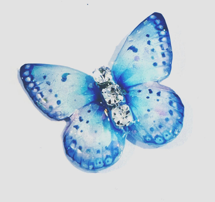 Very pretty blue butterfly enamel pin