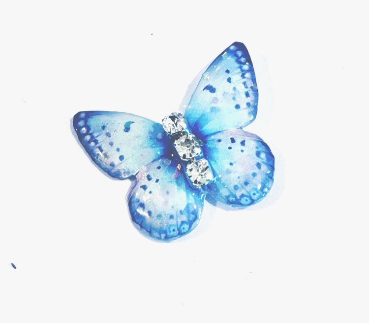 Very pretty baby blue butterfly enamel pin