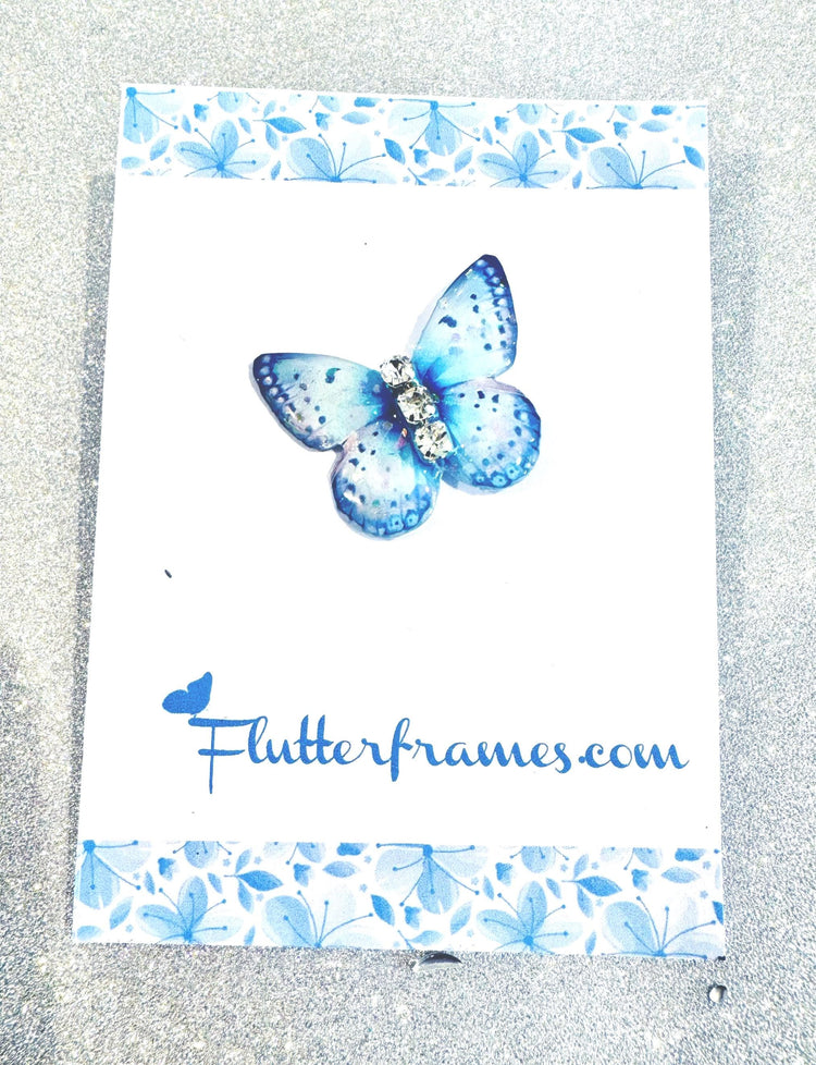 beautiful blue butterfly enamel pin