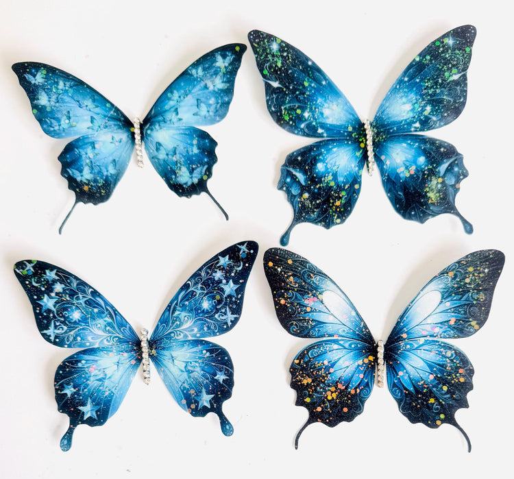 Moon and starts butterflies