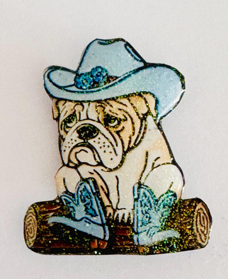 xl bullly Grumpy dog enamel pin or magnet
