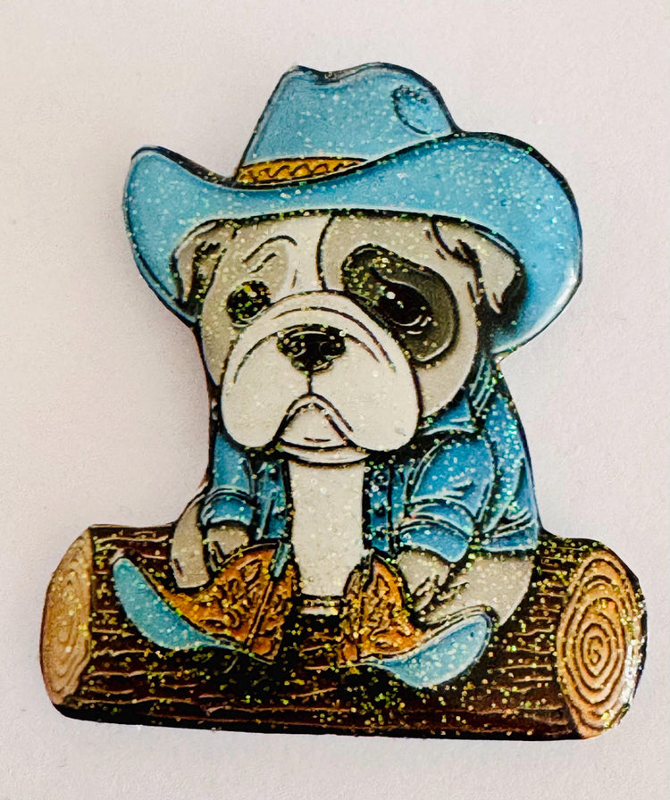 xl bully  dog enamel pin or magnet