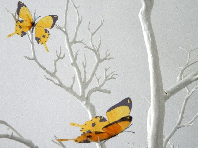 3d pretty butterflies Yellow 3D Flying Removable Butterflies Home Decorations Wall Art wedding tables indoor decor