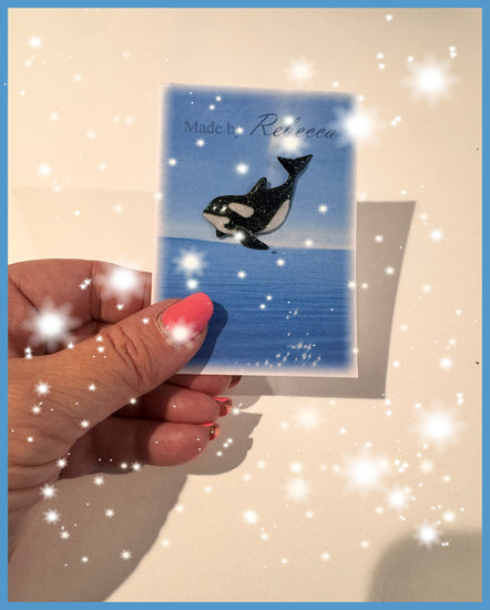 Orca Killer whale,handmade pin. Scuba diving gift