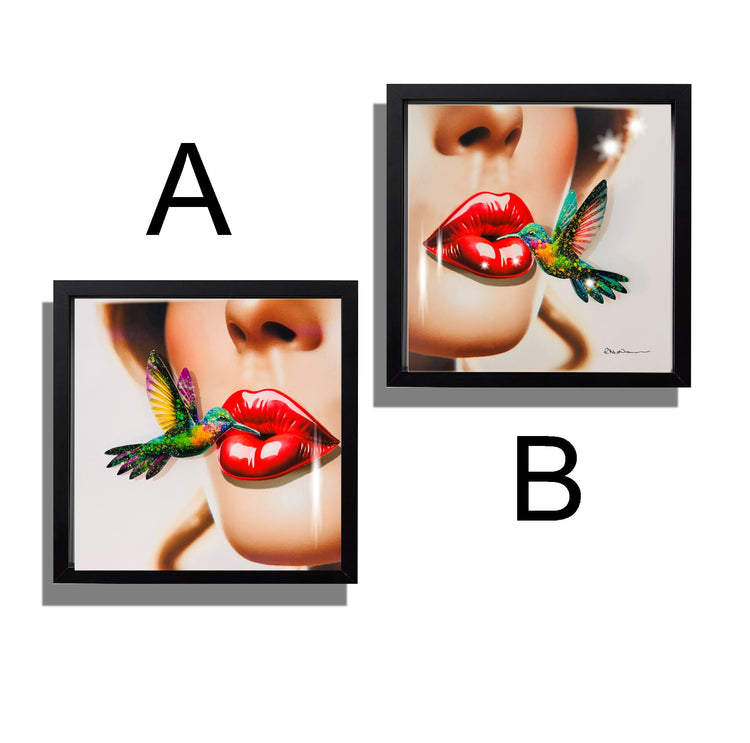 Pair of Kingfisher 3d pictures. Handmade . Tin can art