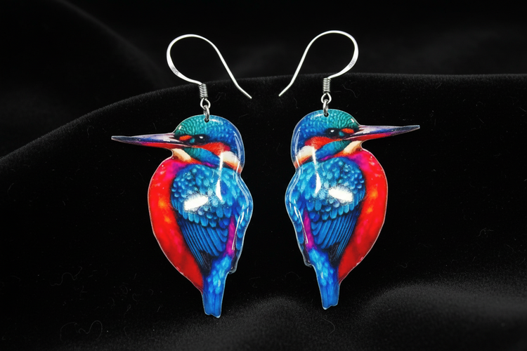 Kingfisher pretty earrings unique