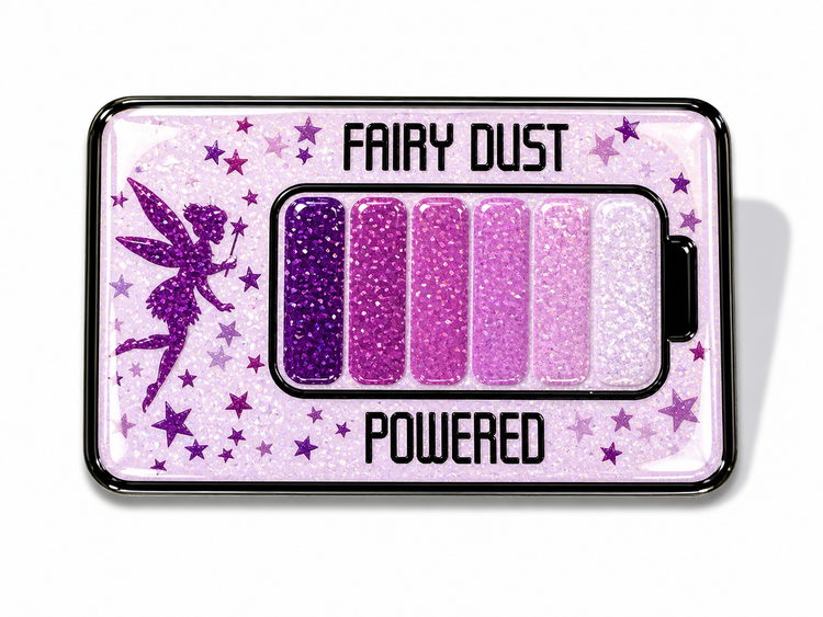 lilac powered by fairy dust pin