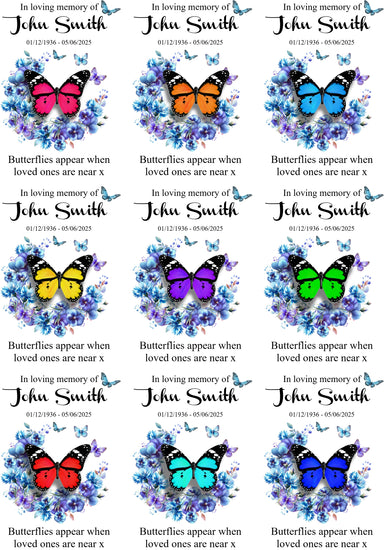 butterfly funeral favours handmade