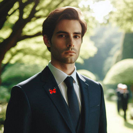 memorial enamel pin butterflies