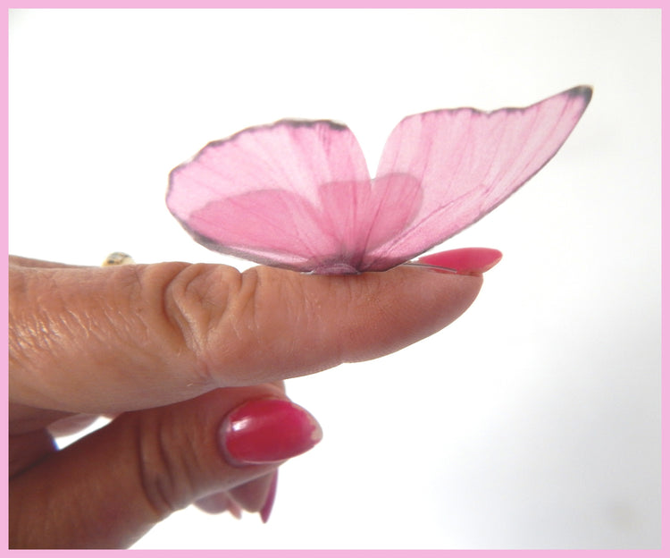 Shades of pink Butterflies, set of 18, 7cm wide. Pink party decor, divorce party, baby shower ect..Ombre pink Embellishments