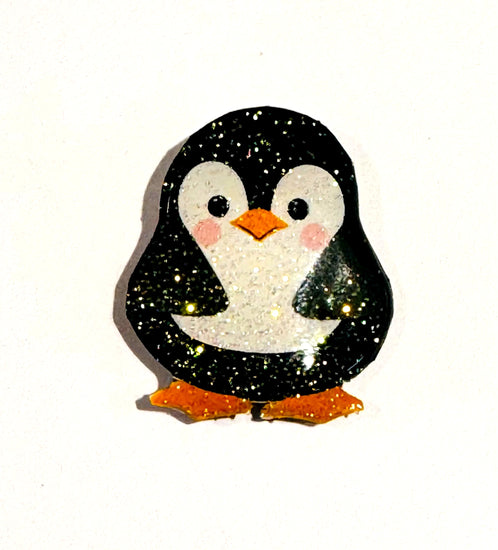 Cute penguin fridge magnet, enamel pin