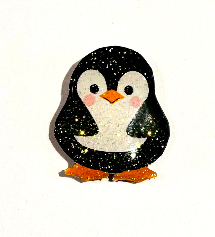 Cute penguin fridge magnet, enamel pin