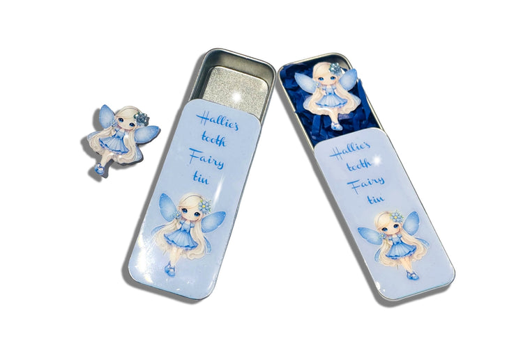 Personalised Tooth Fairy Tin / with option of pretty magnet
