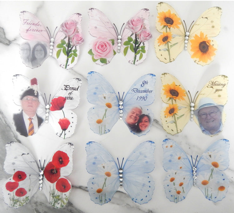 Photo personalized butterflies for anniversary, wedding, best friends