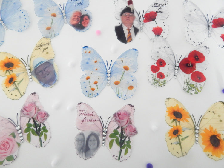 Photo personalized butterflies for anniversary, wedding, friend