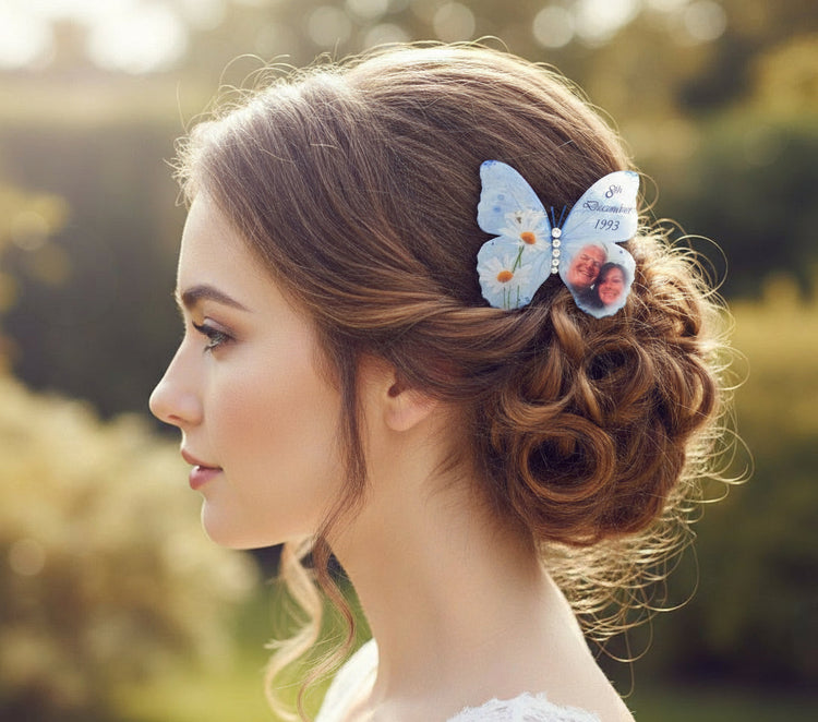 anniversary keepsake butterfly hair clip