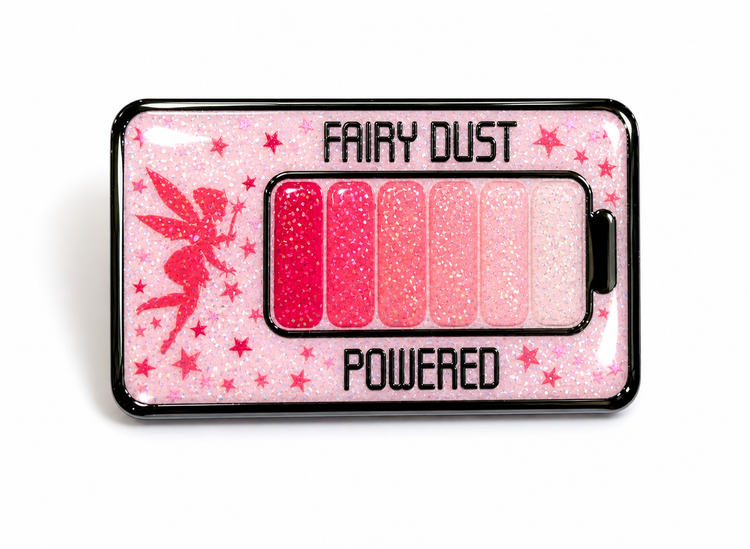 pink powered by fairy dust pin