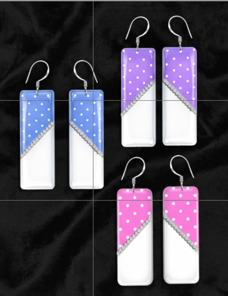 handmade polka dot earrings