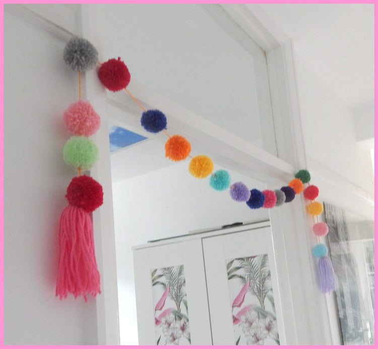 pom pom handmade garland