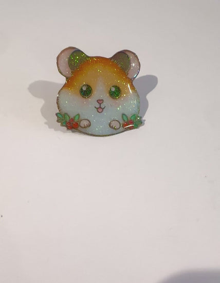 Cute hamster pig enamel Pin handmade