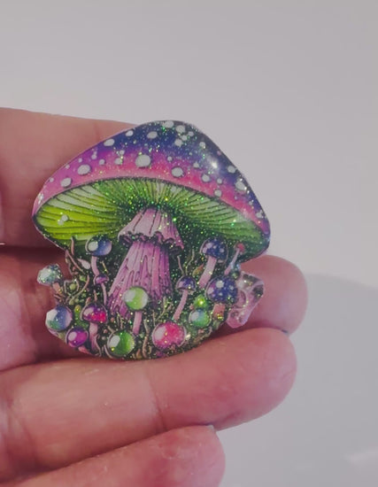Toadstool enamel Pin  handmade