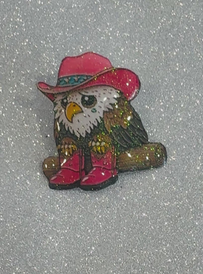 Cute Eagle enamel Pin or magnet. Line dancing