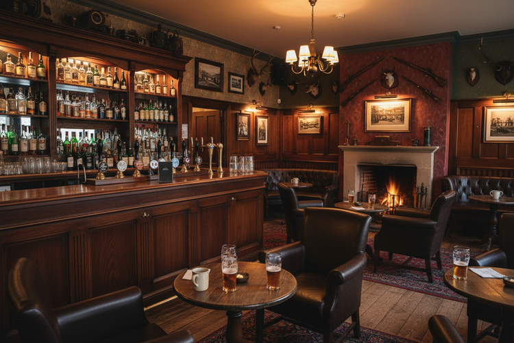 pub with Peroni tin can candle