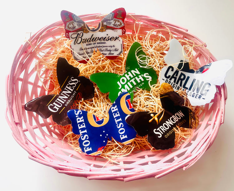 recycled tin can butterfly for garden