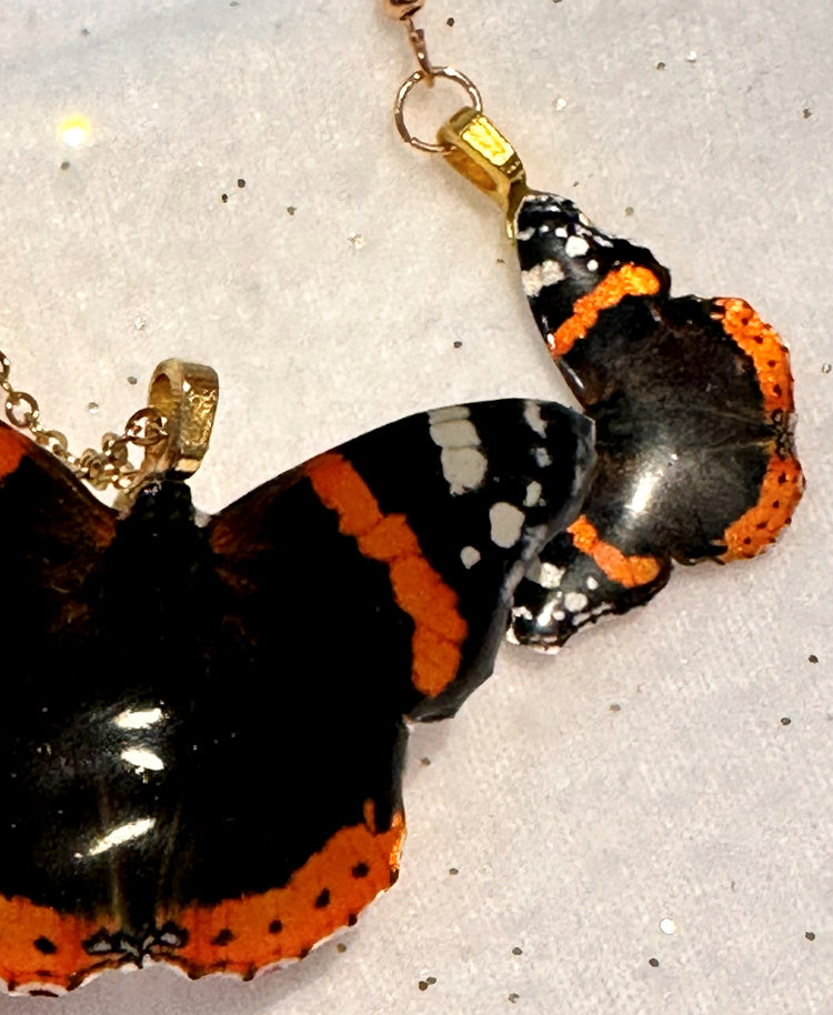 Red Admiral resin jewellery set