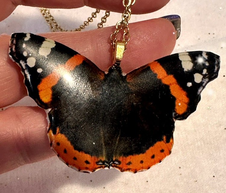Red Admiral resin jewellery