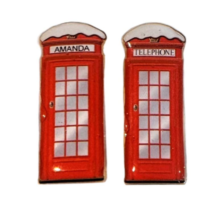 Christmas London telephone box retro gift. 10th anniversary made from tin