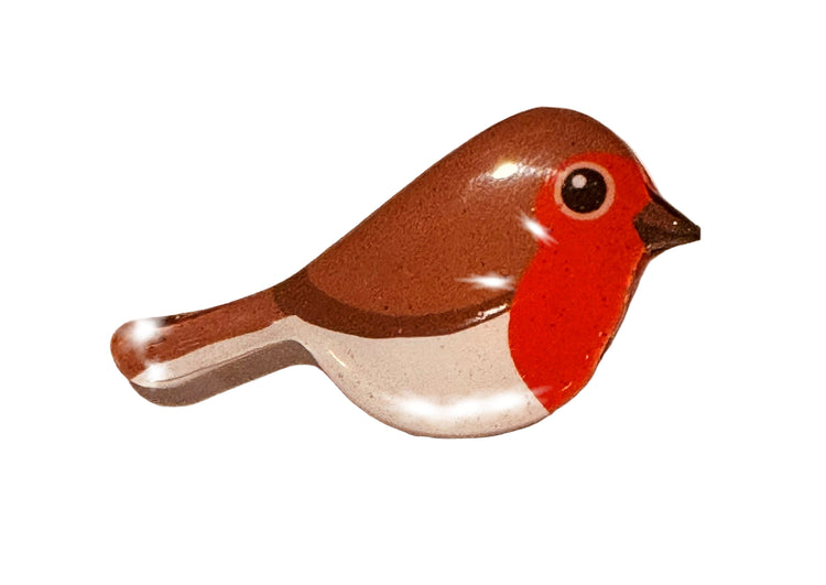 robin handmade stud earrings