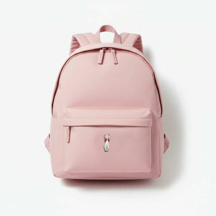 Pink Retro cat enamel pin