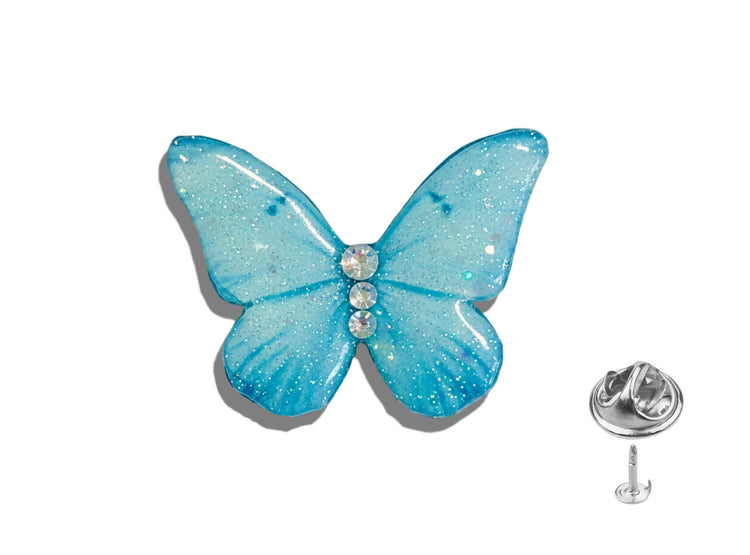 turquoise butterfly pin