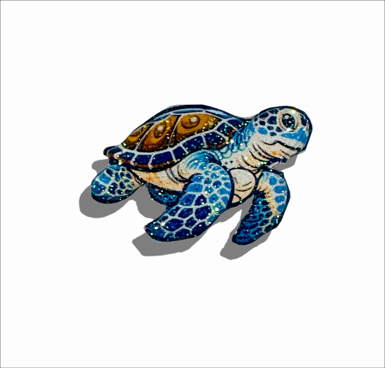 Turtle Enamel Pin - Good luck travel turtle