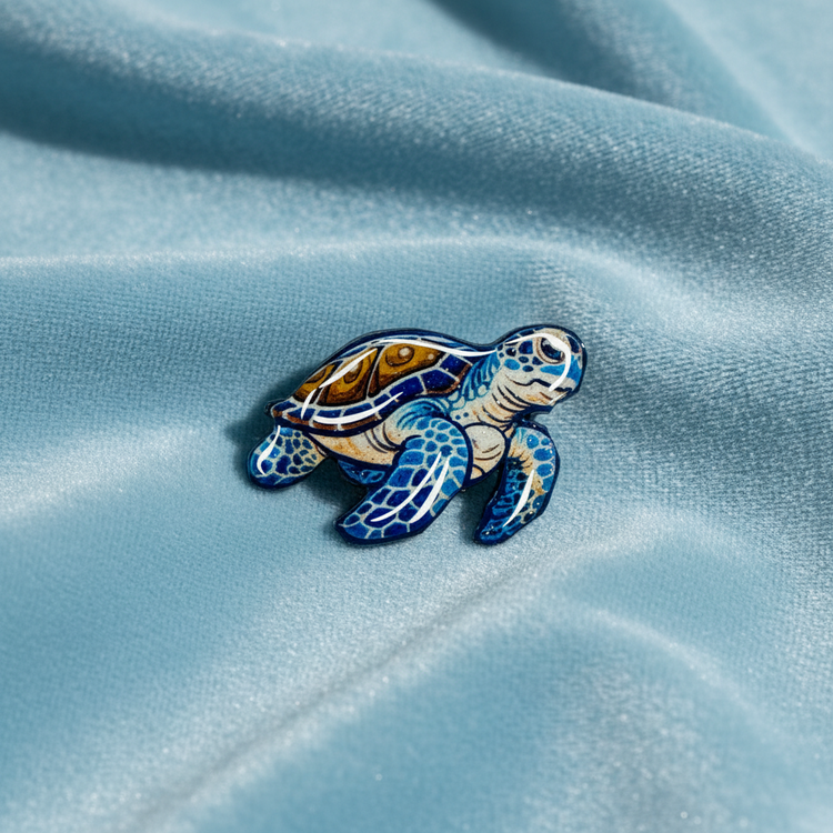 turtle handmade pin brooch