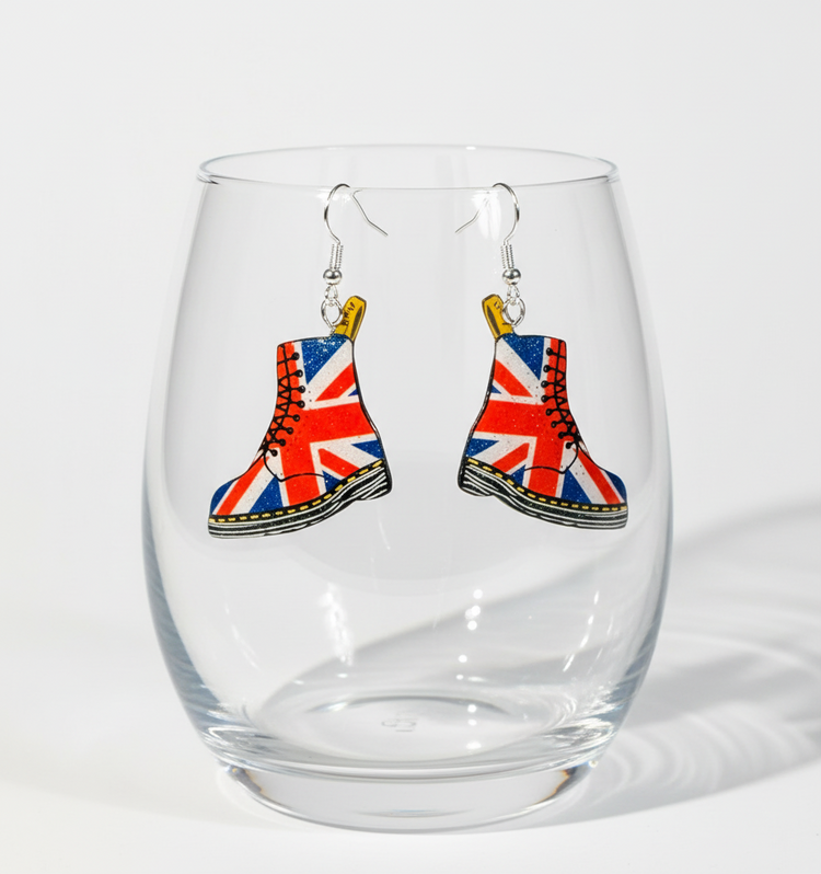 Union Jack Dr Marten earrings