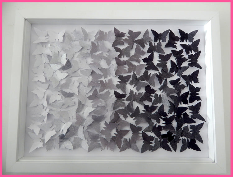 Mix of greys butterfly 3d picture