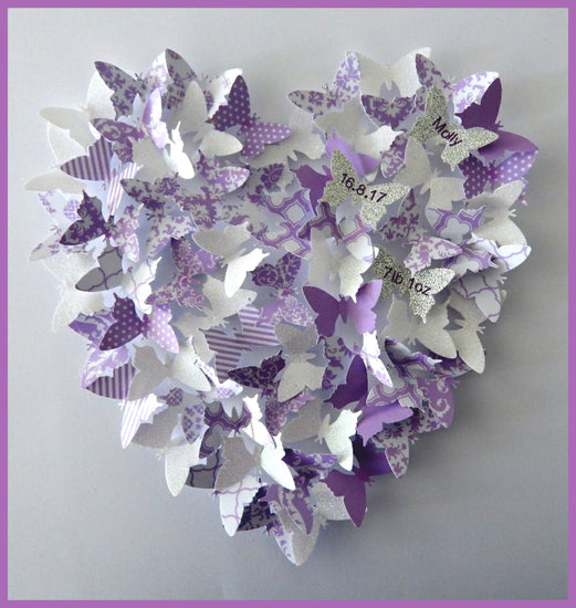 lilac butterfly heart picture