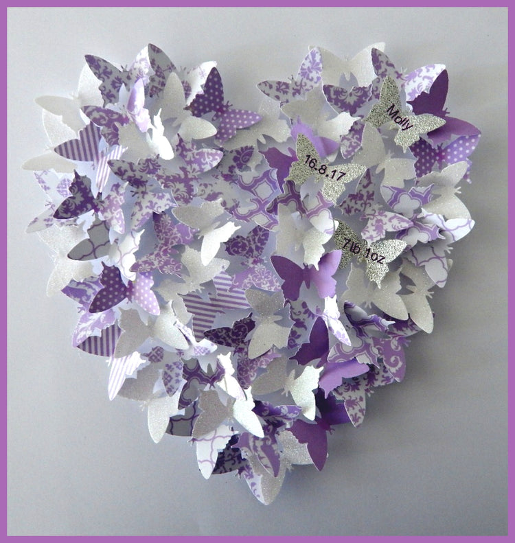 lilac butterfly heart picture