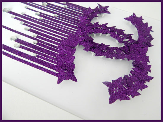 Chanel no 5 glitter picture purple