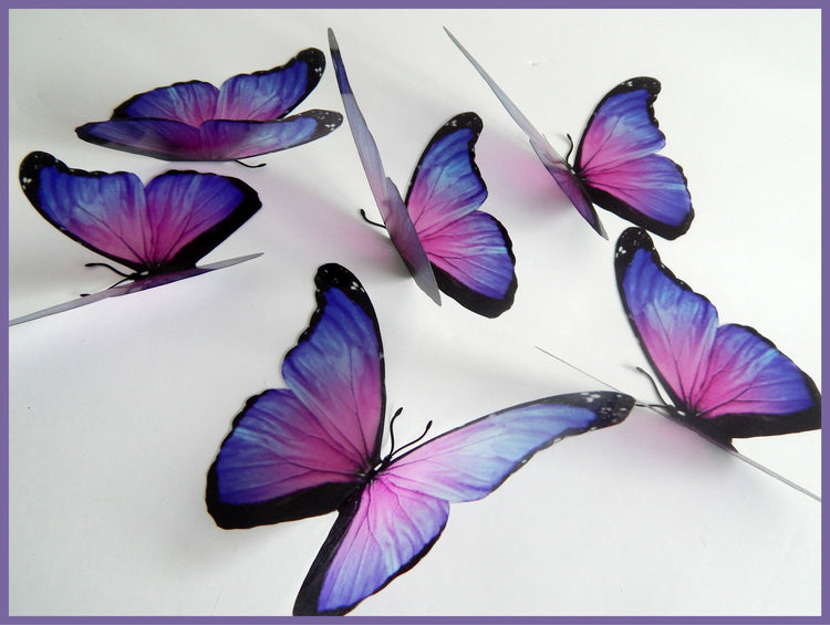 Lilac very pretty wedding butterflies,or any occasion.Removable stickers.Home Decorations,bathroom