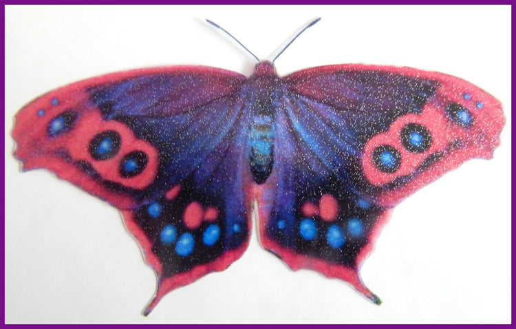 Mystical purple fantasy butterfly wall stickers