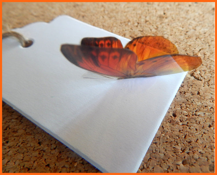 gift tags natural rustic orange