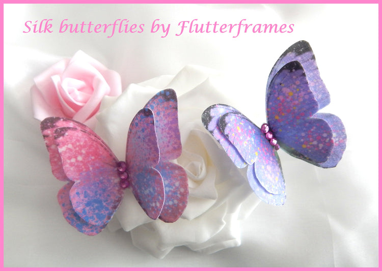 Pastel Butterflies,hair accessory, and made butterfly hair clip, butterflies