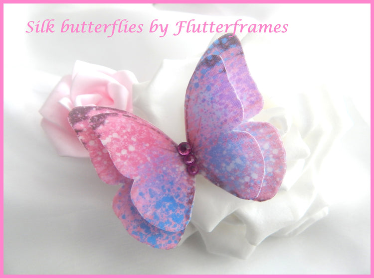 Pastel Butterflies,hair accessory, and made butterfly hair clip, butterflies