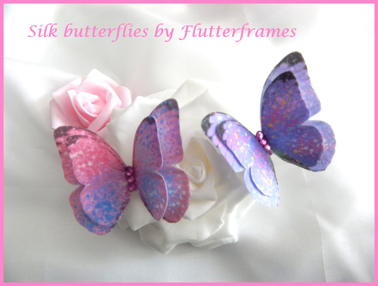 Pastel Butterflies,hair accessory, and made butterfly hair clip, butterflies